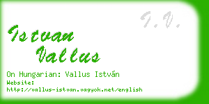 istvan vallus business card