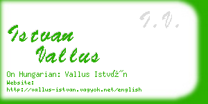 istvan vallus business card